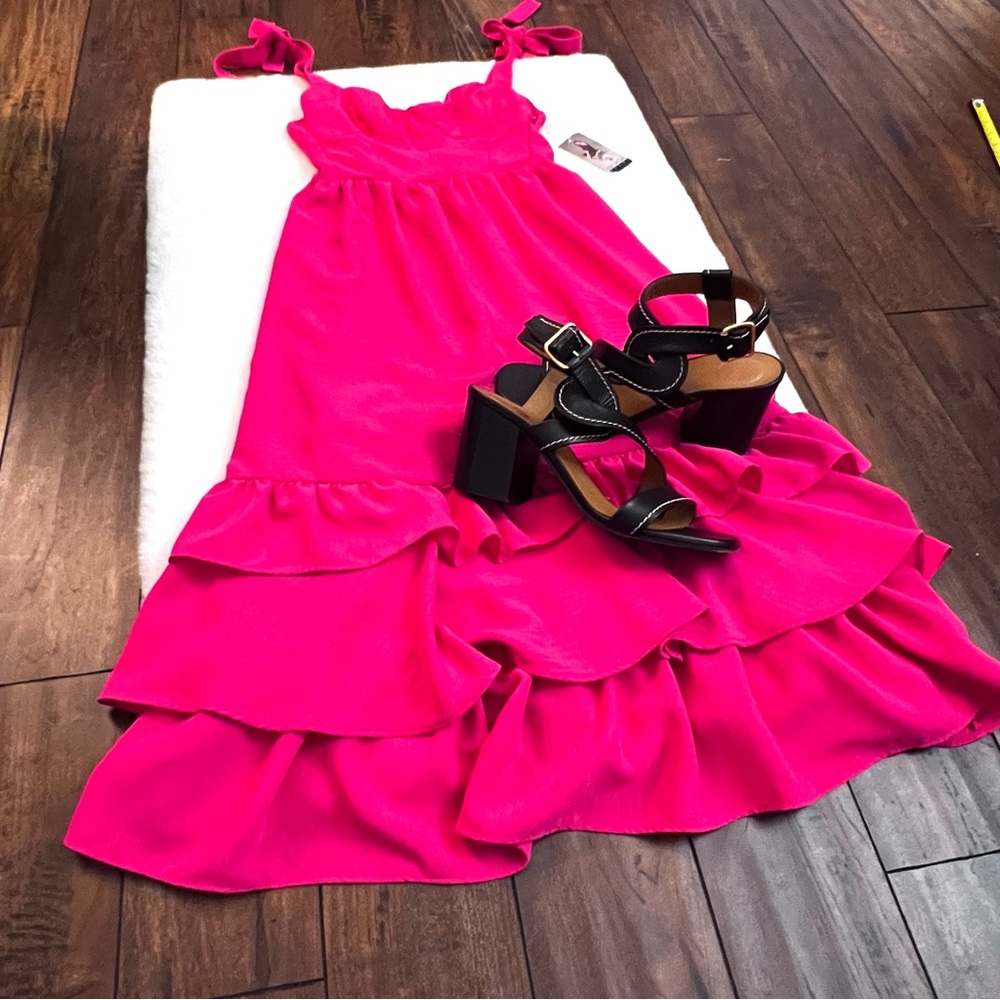 Sofia Riley Midi Sundress Pink Size Small NWT - Picture 5 of 16